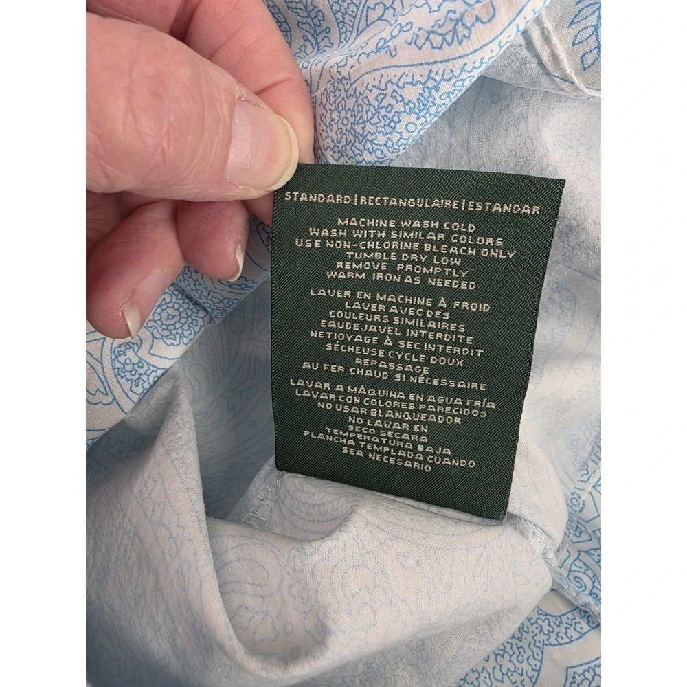2 x Lauren Ralph Lauren Pillow Case 100% Cotton Bahrain Made‎ Hartfield Paisley